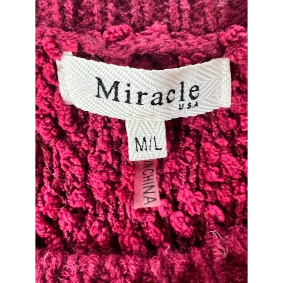 Miracle USA Womens Textured Knit Sweater ML - Picture 6 of 6